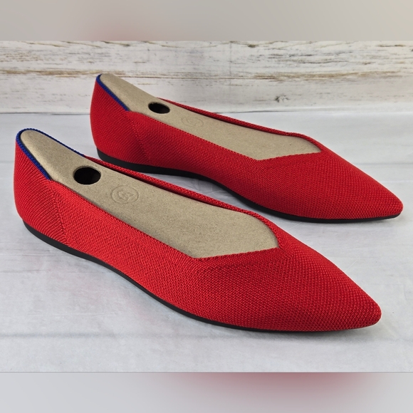 Rothy's Shoes - Rothy's Ballet Flats Pointed Toe Bright Red Women's Size 8